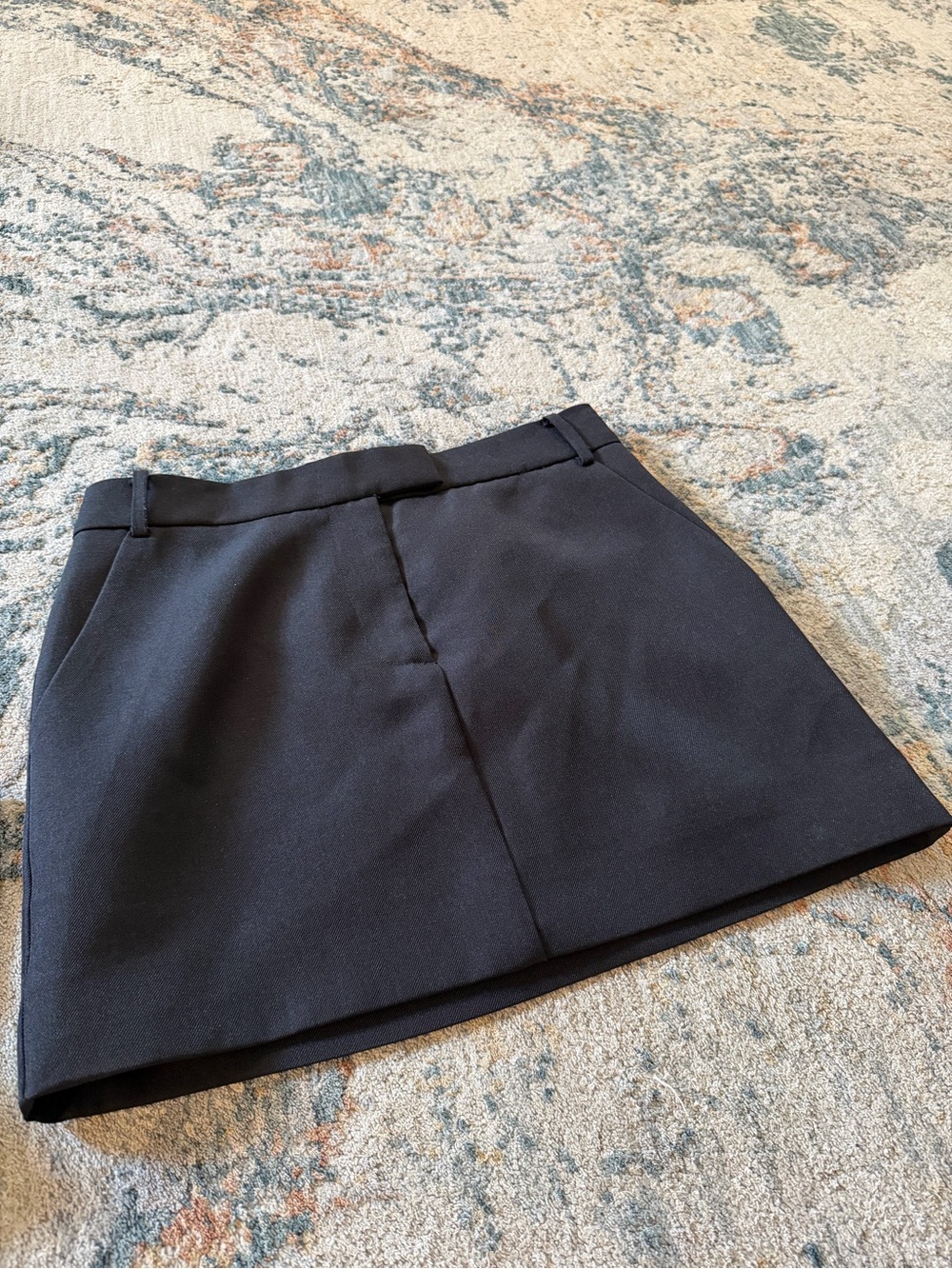 Joe's Jeans Black Satin-Trim Mini Skirt